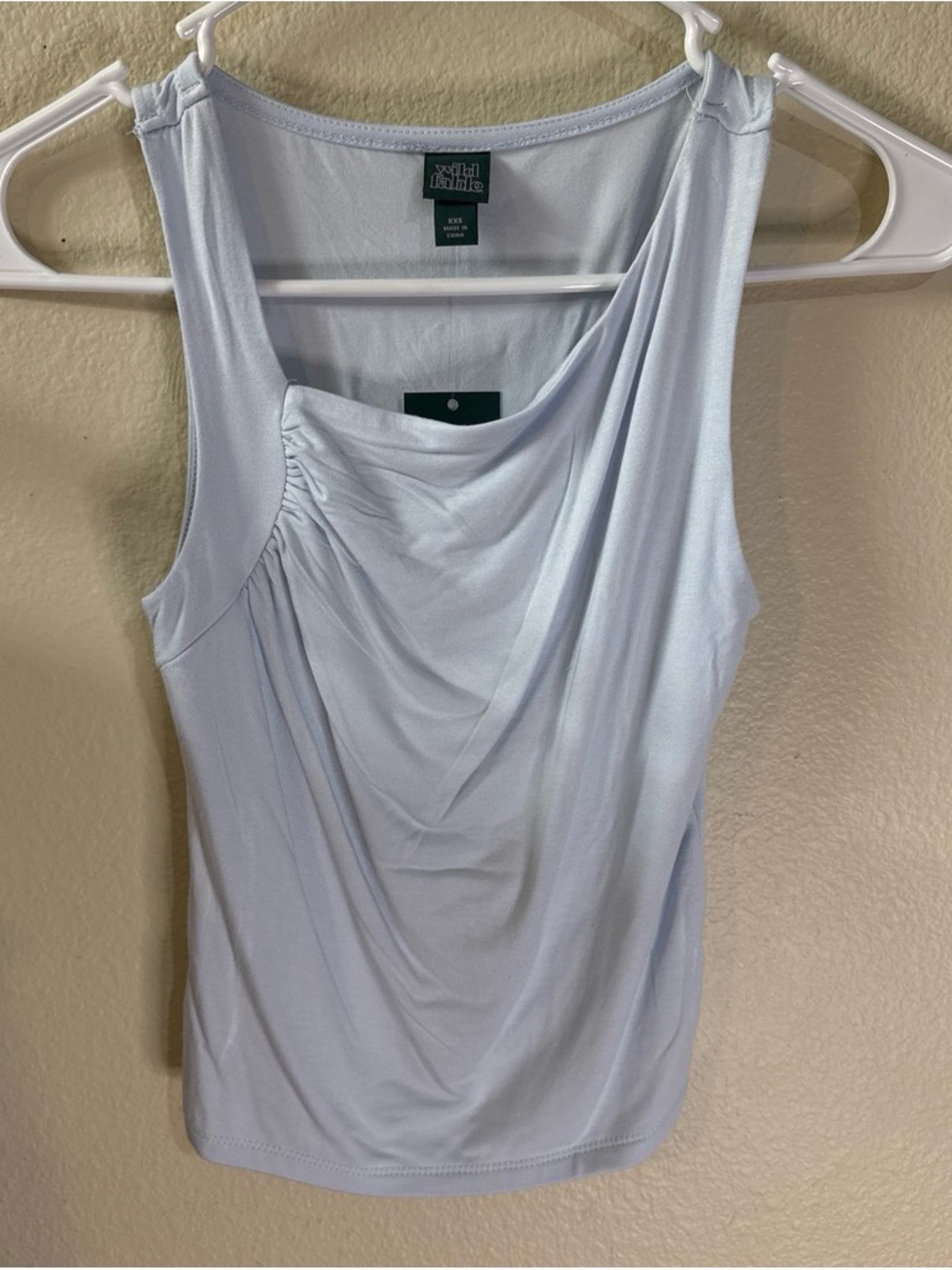 wild fable Light Blue Sleeveless Draped Tank Top